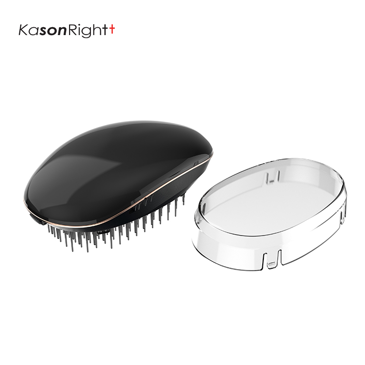 Escova de cabelo iônica desembaraçante, compacta e operada por bateria, escova de cabelo com tecnologia de íons para cabelos lisos e brilhantes