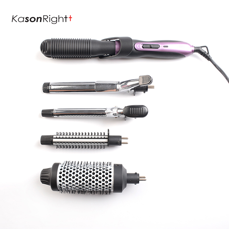 Modelador de cabelo multi styler, conjunto de alisador com acessórios de ferramentas de cerâmica intercambiáveis, modelador multifuncional