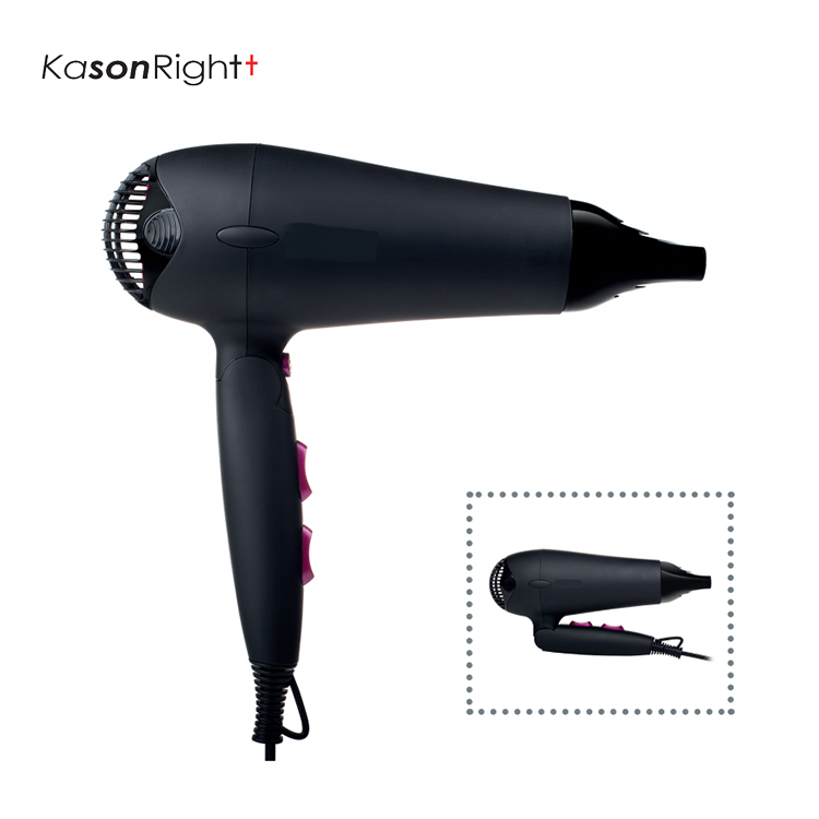 Secador de cabelo cerâmico iônico de secagem rápida com motor DC poderoso dobrável de 2200 W, com 2 velocidades e 3 temperaturas, tiro frio e filtro removível